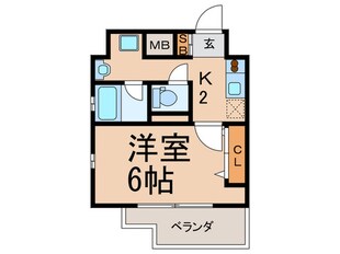 クレイドル四天王寺の物件間取画像